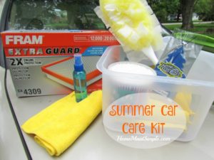 Get ready for travel with this Summer Car Care Kit. #summercarcare ad
