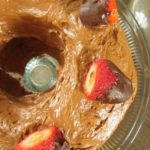 Chocolate Covered Strawberry Rhubarb Bundt Cake