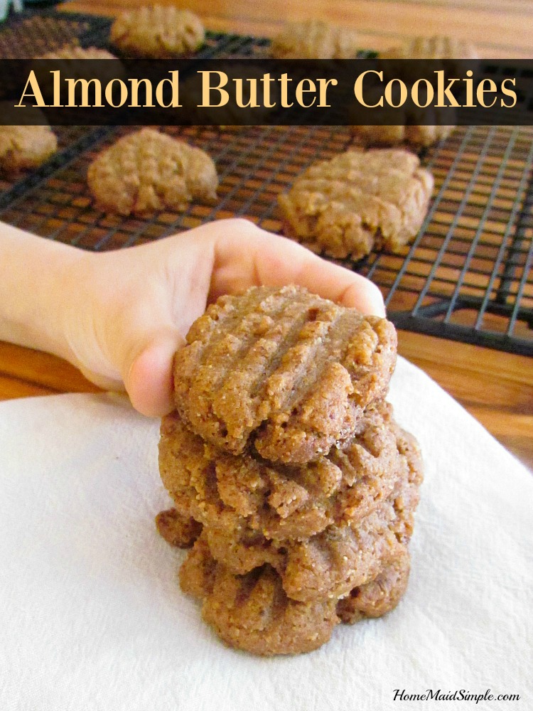 Grab this recipe for Almond Butter Cookies.