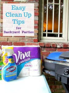 Easy Clean Up Tips with Viva and Clorox for all your summer backyard parties. AD #UnleashTheCleanSquad