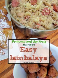 Make it a movie night with this Easy Jambalaya and more family fun tips for watching The Princess and the Frog.