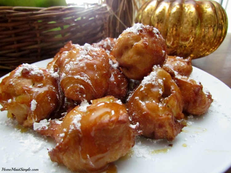 Cinnamon Apple Beignets with Caramel Sauce bring all the flavors of fall together. ad