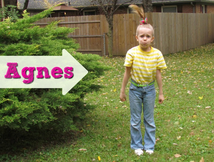 Dress up as the adorable Agnes from Despicable Me 2. Family costume idea.