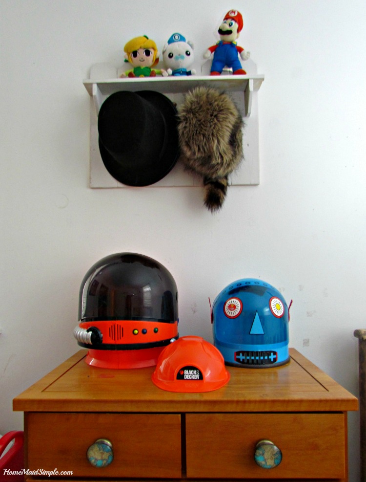Upcycle an old fence into a hat rack. ad