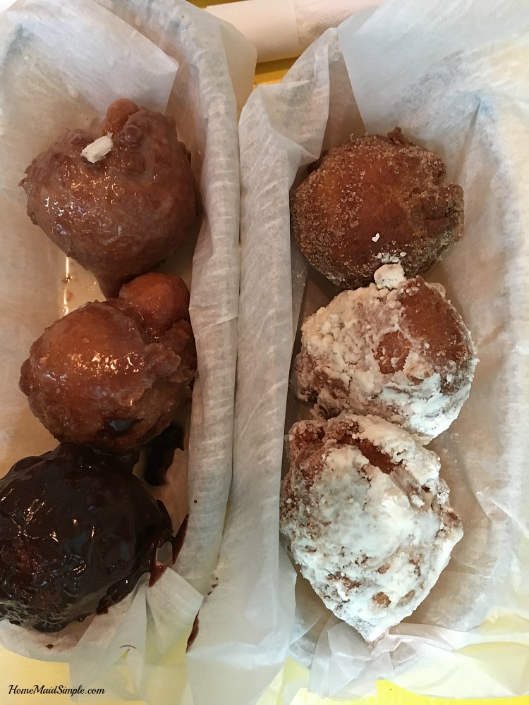 Fresh made donut holes from Bub's Cafe.