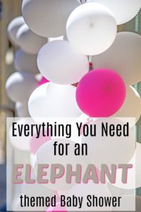Everything you need for an Elephant baby shower.