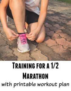 Train for a half marathon with this printable workout schedule.