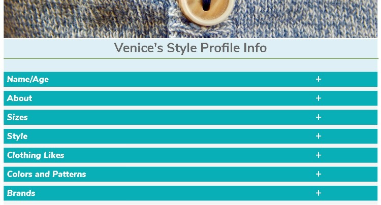 Wee Blessing styling survey. ad