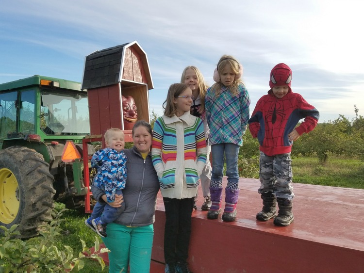 Celebrating fall with apple gleaning.