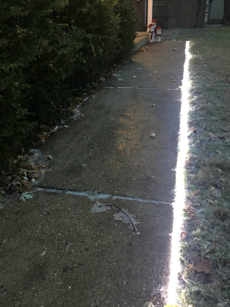 Use tent stakes to keep rope lighting on your pathway