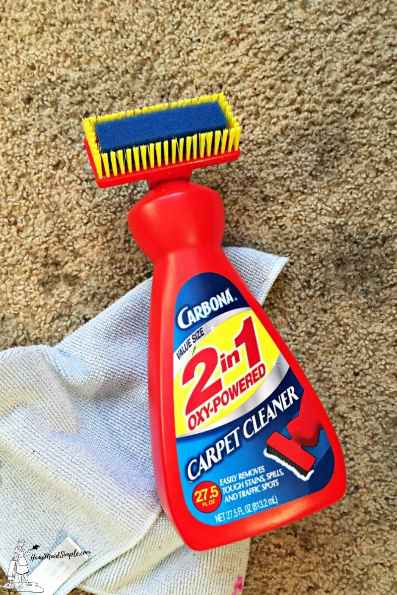Spot clean your carpet with Carbona.
