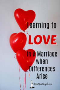 Learning to love in a marriage when differences is arise, is not easy, but so very worth it.