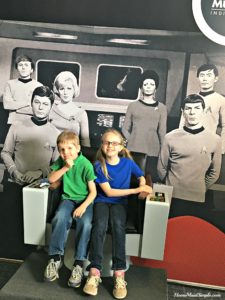 Sit in Captain Kirk's chair at the Star Trek exhibit at The Children's Museum of Indianapolis