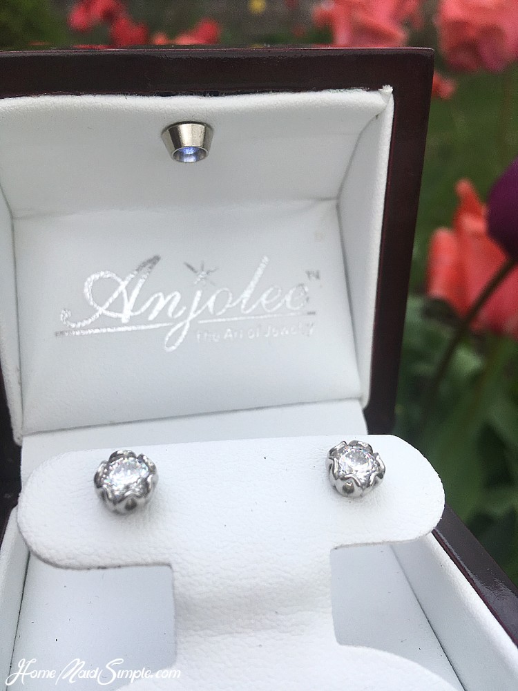 Flower Petal Diamond Stud Earrings from Anjolee Diamonds.